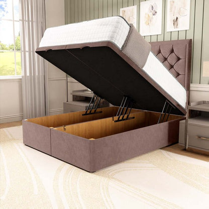 Panama Ottoman Divan Bed - Mauve Naples