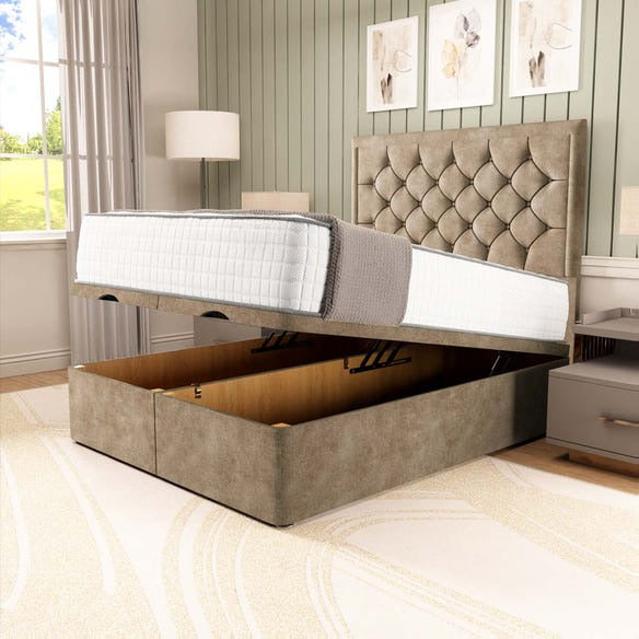 Panama Ottoman Divan Bed - Mink Coniston