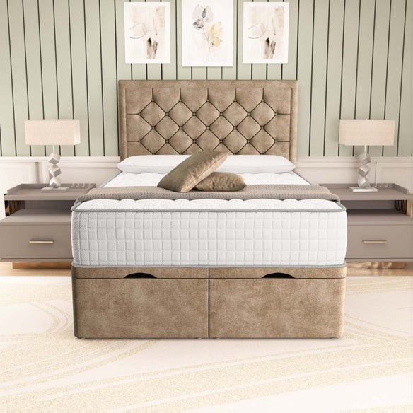 Panama Ottoman Divan Bed - Mink Coniston