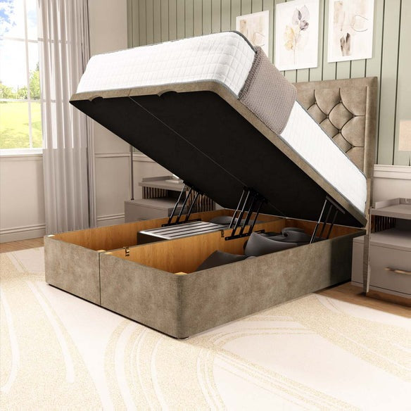 Panama Ottoman Divan Bed - Mink Coniston