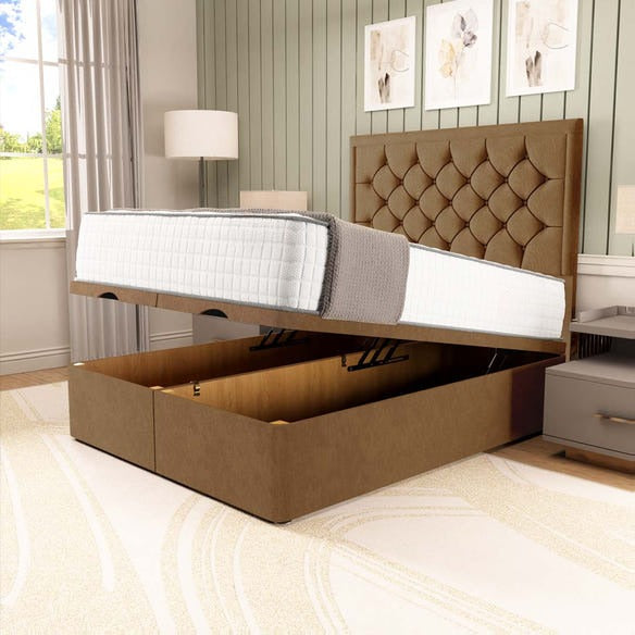 Panama Ottoman Divan Bed - Mink Naples
