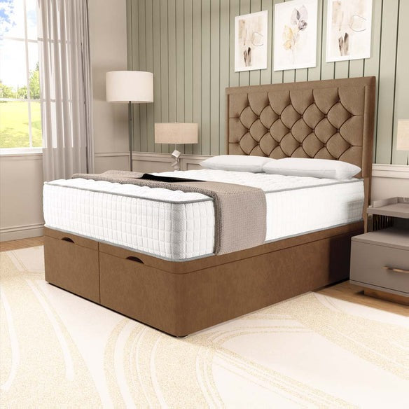 Panama Ottoman Divan Bed - Mink Naples