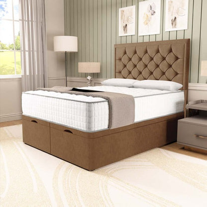 Panama Ottoman Divan Bed - Mink Naples