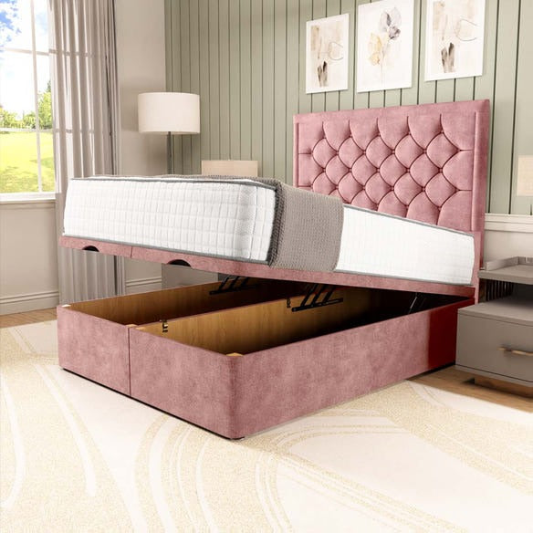 Panama Ottoman Divan Bed - Pink Coniston