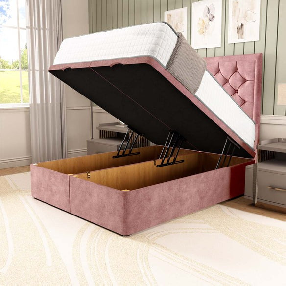 Panama Ottoman Divan Bed - Pink Coniston