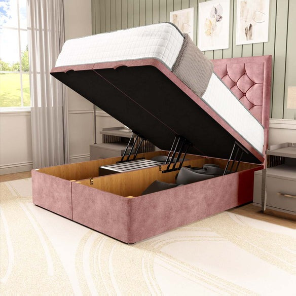 Panama Ottoman Divan Bed - Pink Coniston