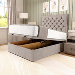 Panama Ottoman Divan Bed - Seal Grey Naples