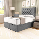 Panama Ottoman Divan Bed - Silver Chenille