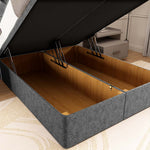 Panama Ottoman Divan Bed - Silver Chenille