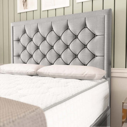 Panama Ottoman Divan Bed - Silver Linoso
