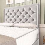 Panama Ottoman Divan Bed - Silver Plush Velvet
