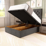 Panama Ottoman Divan Bed - Slate Grey Naples