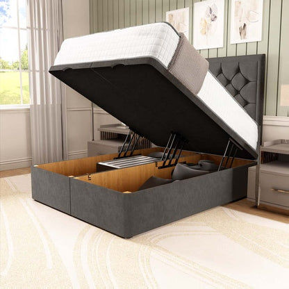Panama Ottoman Divan Bed - Slate Grey Naples