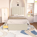 Prague Kids Divan Bed - Cream Plush Velvet