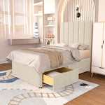 Prague Kids Divan Bed - Cream Plush Velvet