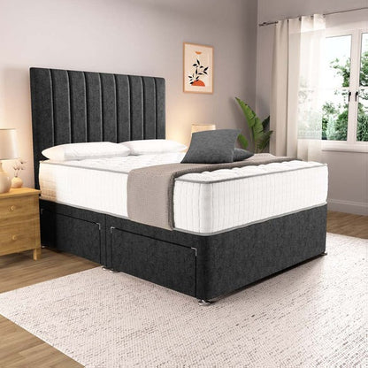 Prague Divan Bed - Black Chenille