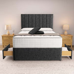 Prague Divan Bed - Black Chenille