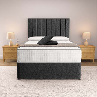 Prague Divan Bed - Black Chenille