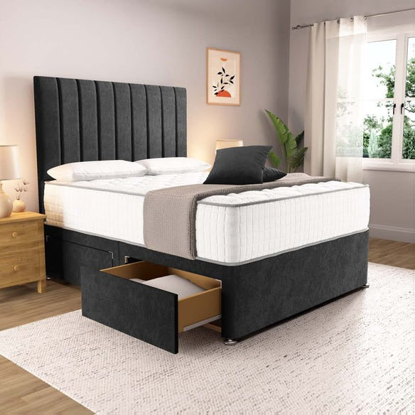 Prague Divan Bed - Black Naples