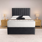 Prague Divan Bed - Black Plush Velvet