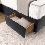 Prague Divan Bed - Black Plush Velvet