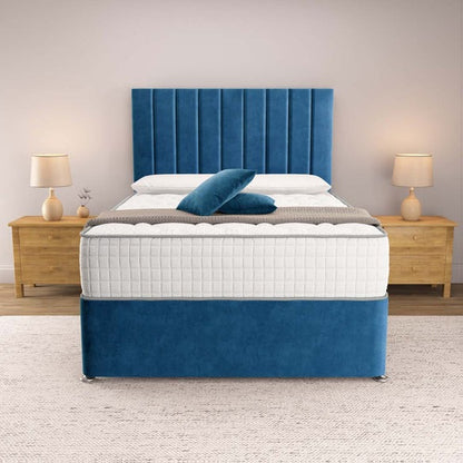Prague Divan Bed - Blue Plush Velvet