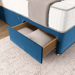 Prague Divan Bed - Blue Plush Velvet