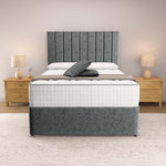 Prague Divan Bed - Charcoal Chenille