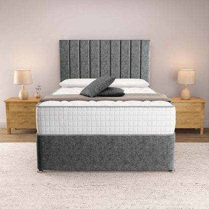 Prague Divan Bed - Charcoal Chenille