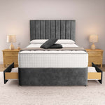 Prague Divan Bed - Charcoal Coniston