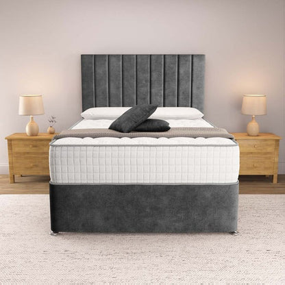 Prague Divan Bed - Charcoal Coniston
