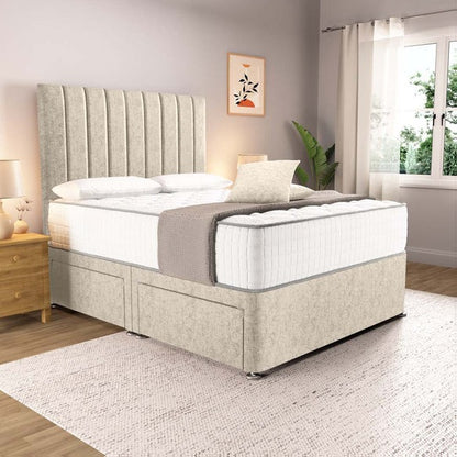 Prague Divan Bed - Cream Chenille