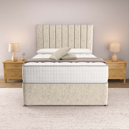 Prague Divan Bed - Cream Chenille