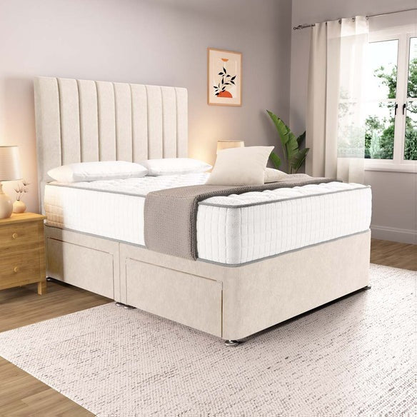 Prague Divan Bed - Cream Naples