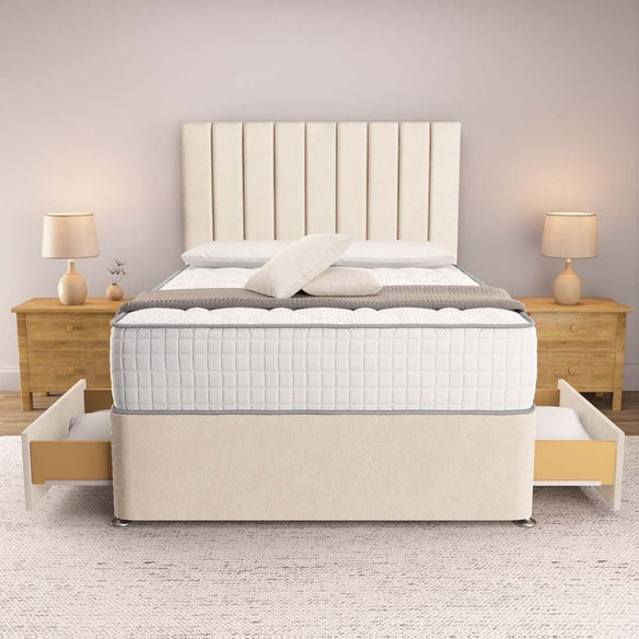 Prague Divan Bed - Cream Naples
