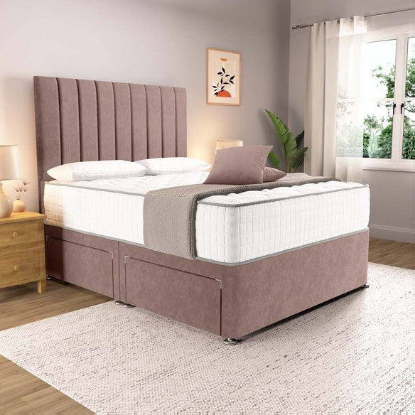 Prague Divan Bed - Mauve Naples
