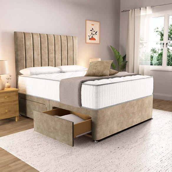 Prague Divan Bed - Mink Coniston