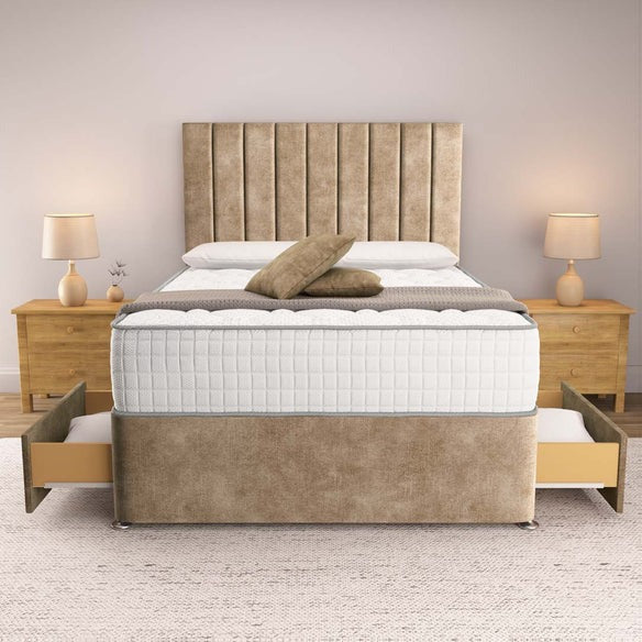Prague Divan Bed - Mink Coniston