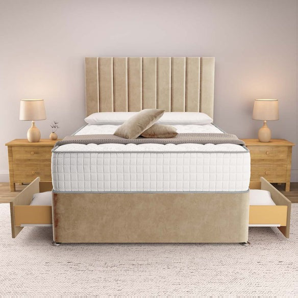 Prague Divan Bed - Mink Plush Velvet