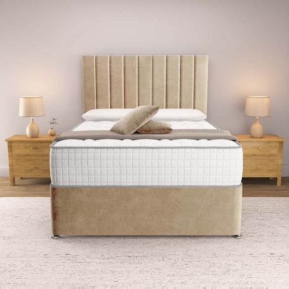 Prague Divan Bed - Mink Plush Velvet