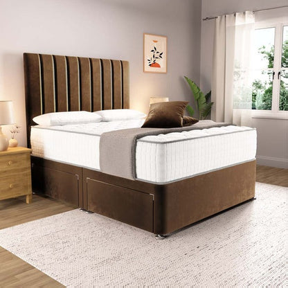 Prague Divan Bed - Mocca Plush Velvet