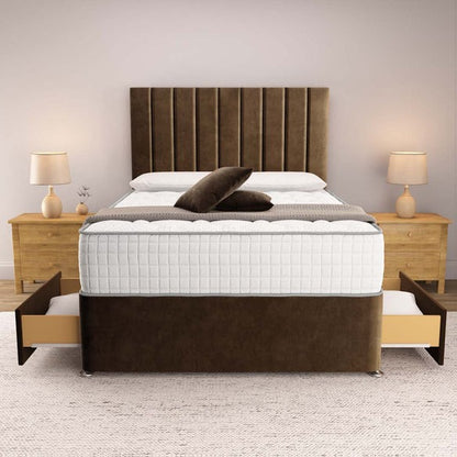 Prague Divan Bed - Mocca Plush Velvet