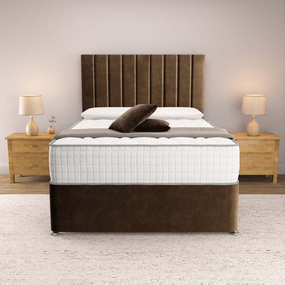 Prague Divan Bed - Mocca Plush Velvet