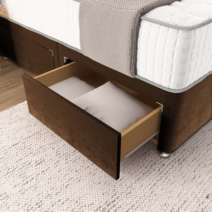 Prague Divan Bed - Mocca Plush Velvet