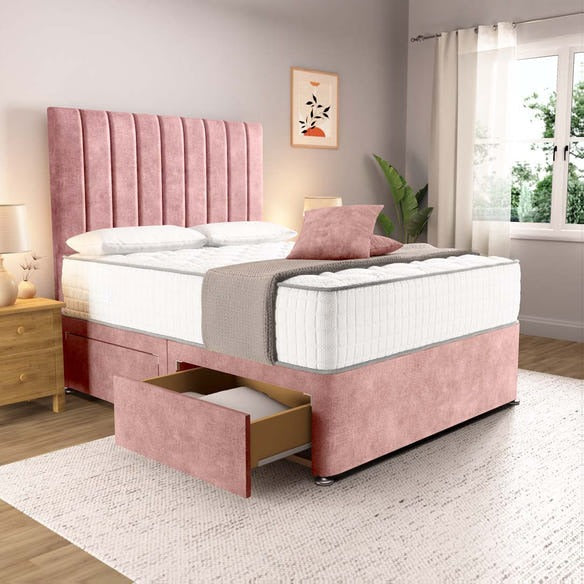 Prague Divan Bed - Pink Coniston