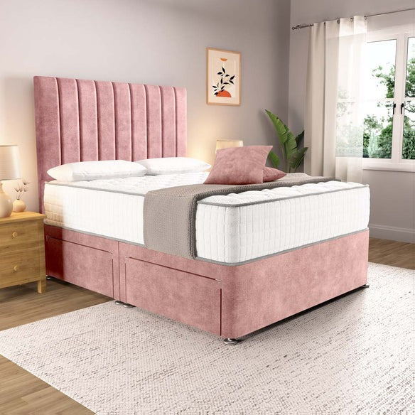 Prague Divan Bed - Pink Coniston