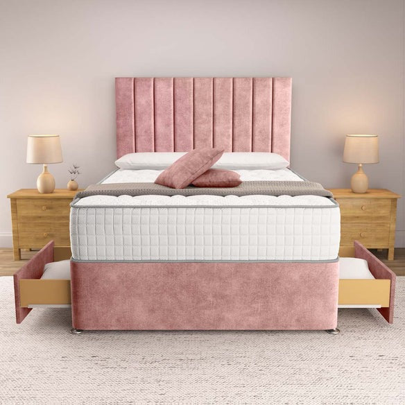 Prague Divan Bed - Pink Coniston