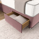Prague Divan Bed - Pink Plush Velvet