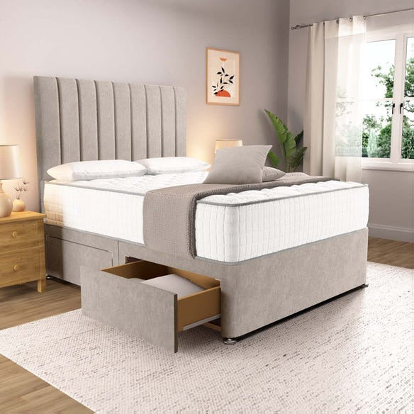 Prague Divan Bed - Seal Grey Naples