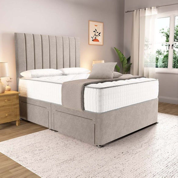 Prague Divan Bed - Seal Grey Naples
